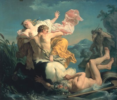 De ontvoering van Deianeira door de centaur Nessus, 1755 door Louis Jean François Lagrenée